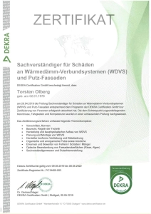 Zertifkat WDVS-Sachverständiger